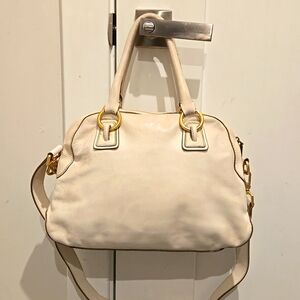 Talbots Gold and White Shoulder Bag with Elegant Design